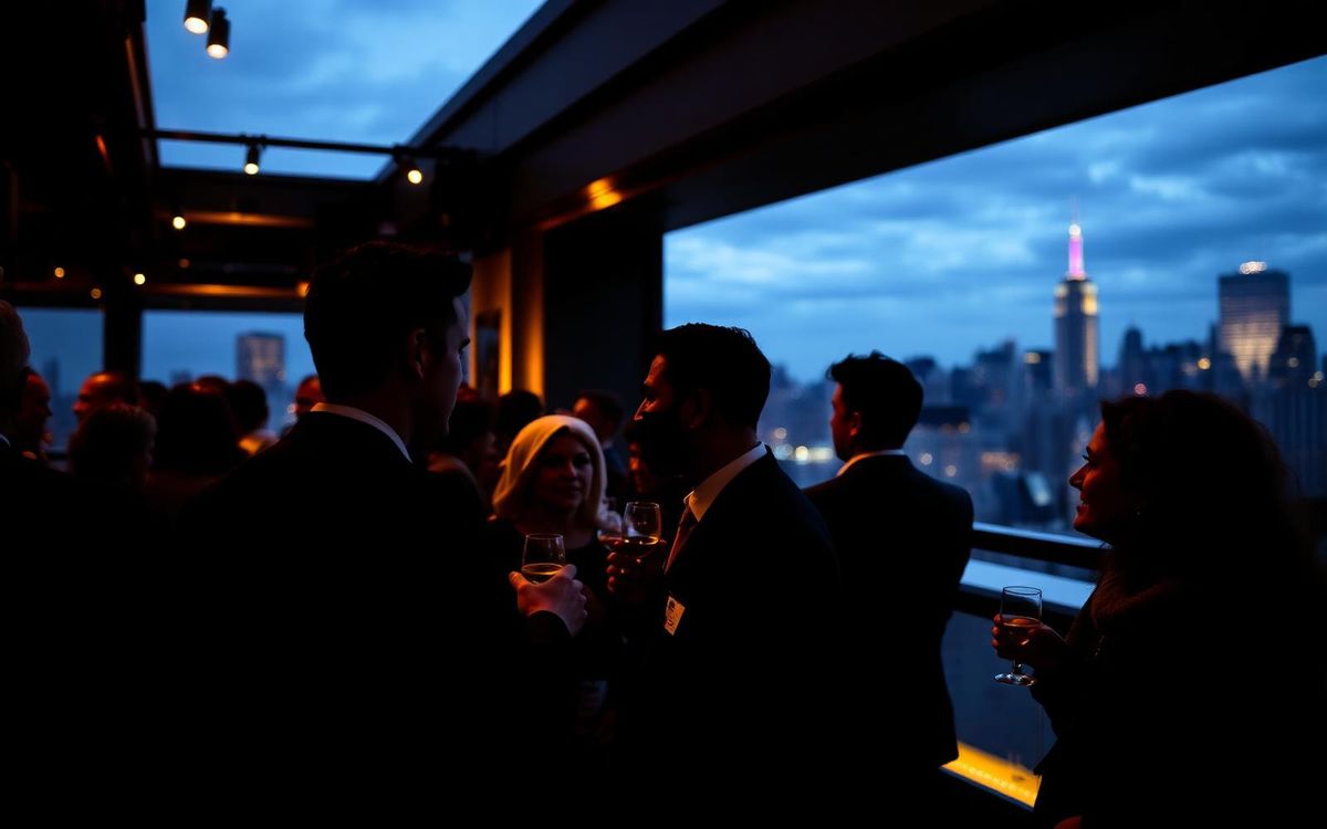 Rooftop reception in New York